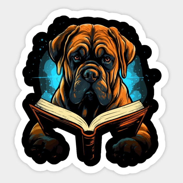 English Mastiff Reads Book Sticker by JH Mart